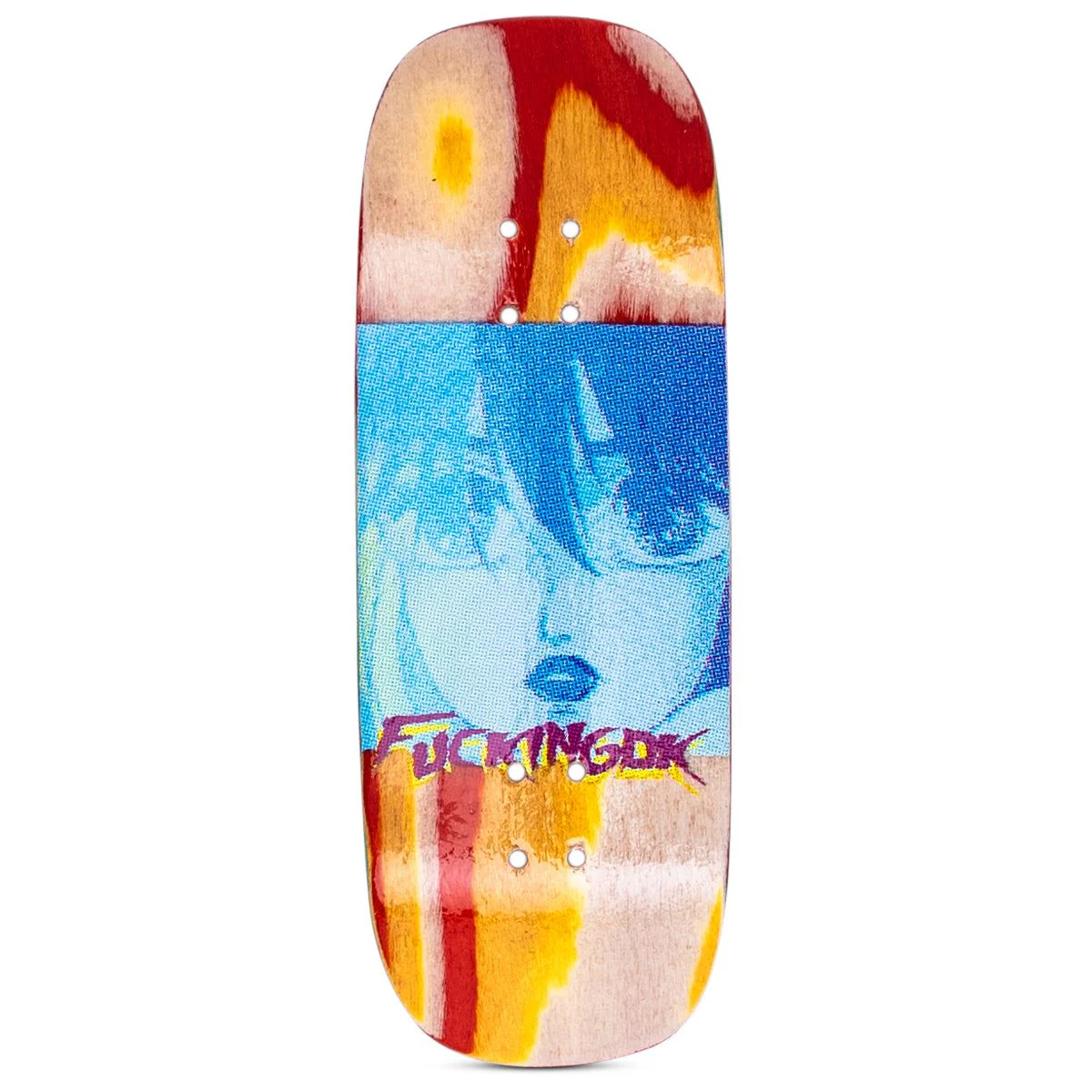 DK Real Wear Fingerboard Deck - F@cking DK Red/Yellow - Image 5