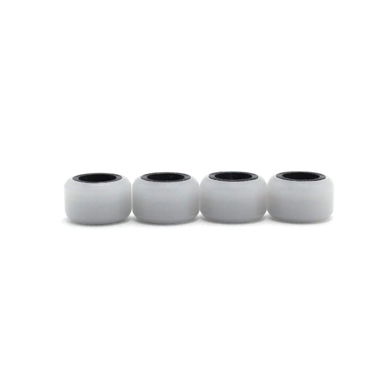 FlatFace Fingerboard Dual Durometer V2 Bearing Wheels - Black and White - Image 3